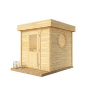 GARTENSAUNA Holz Cubus Compact - Naturfarben, Holz (264/263/267cm) - FinnTherm