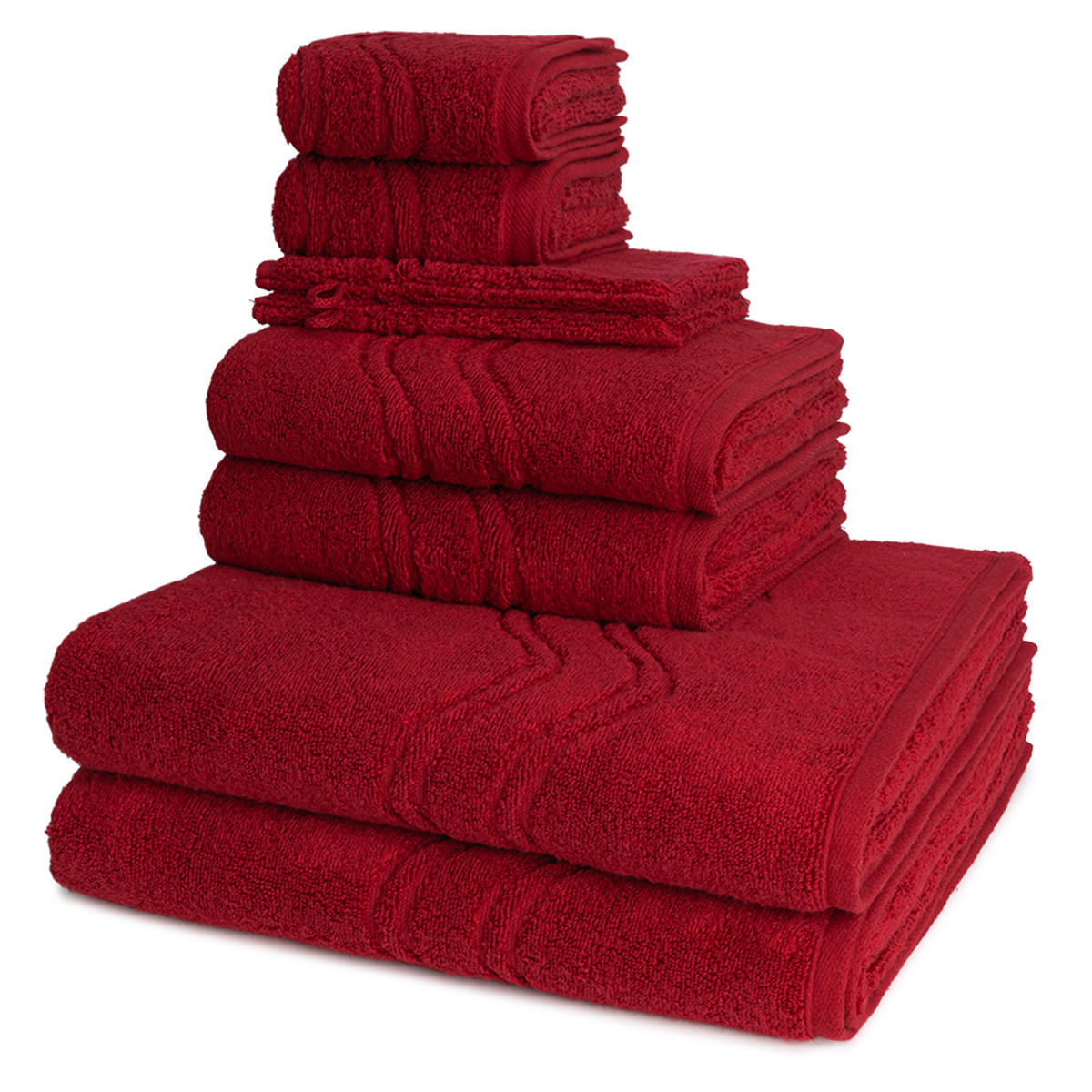 FROTTIERSET Cashmere feeling 8-teilig - Rot, Textil (50/100cm) - Ross