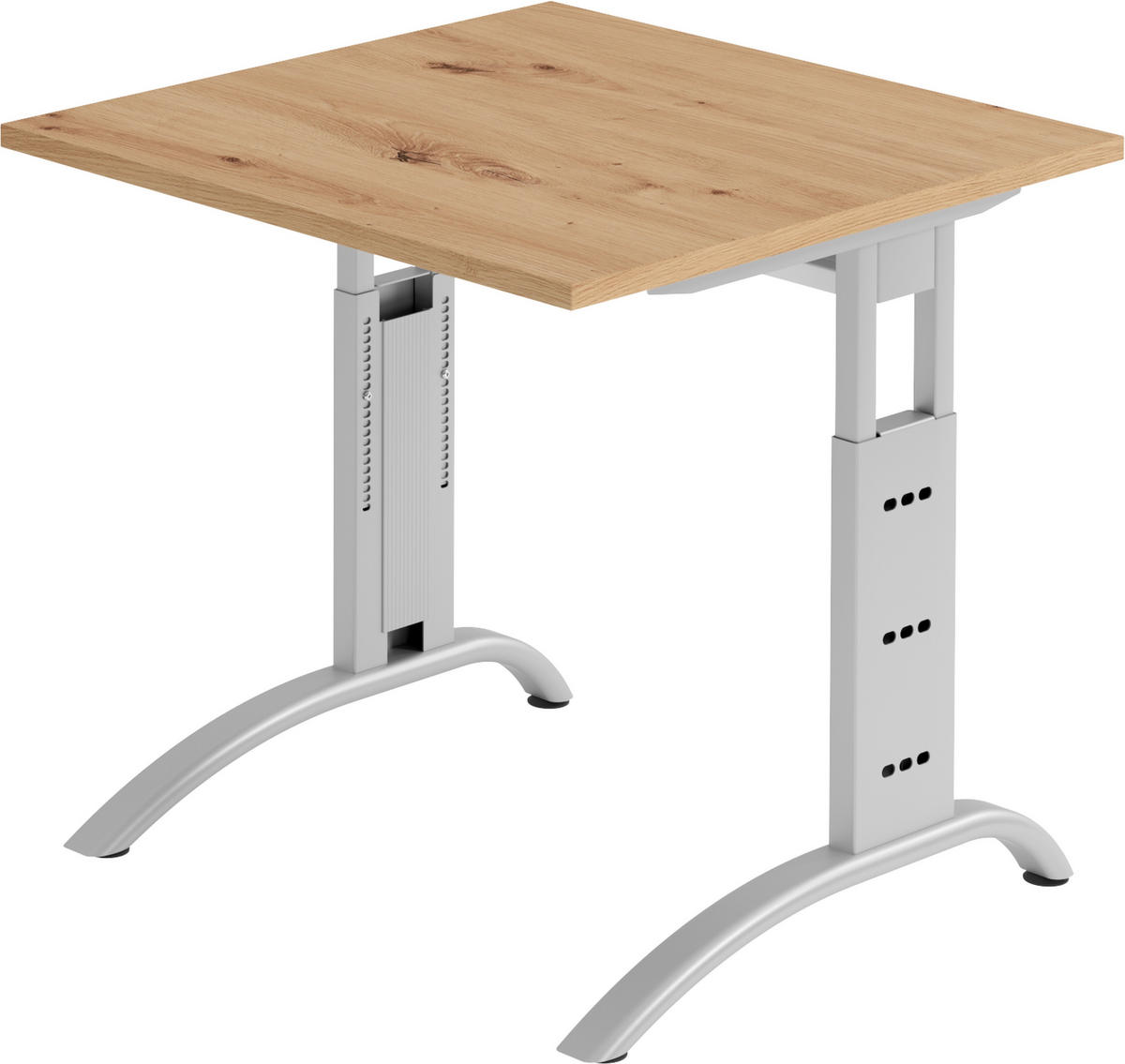 SCHREIBTISCH Serie-F 80/80/74 cm in Wildeiche - Wildeiche, Holzwerkstoff (80/80/74cm) - bümö