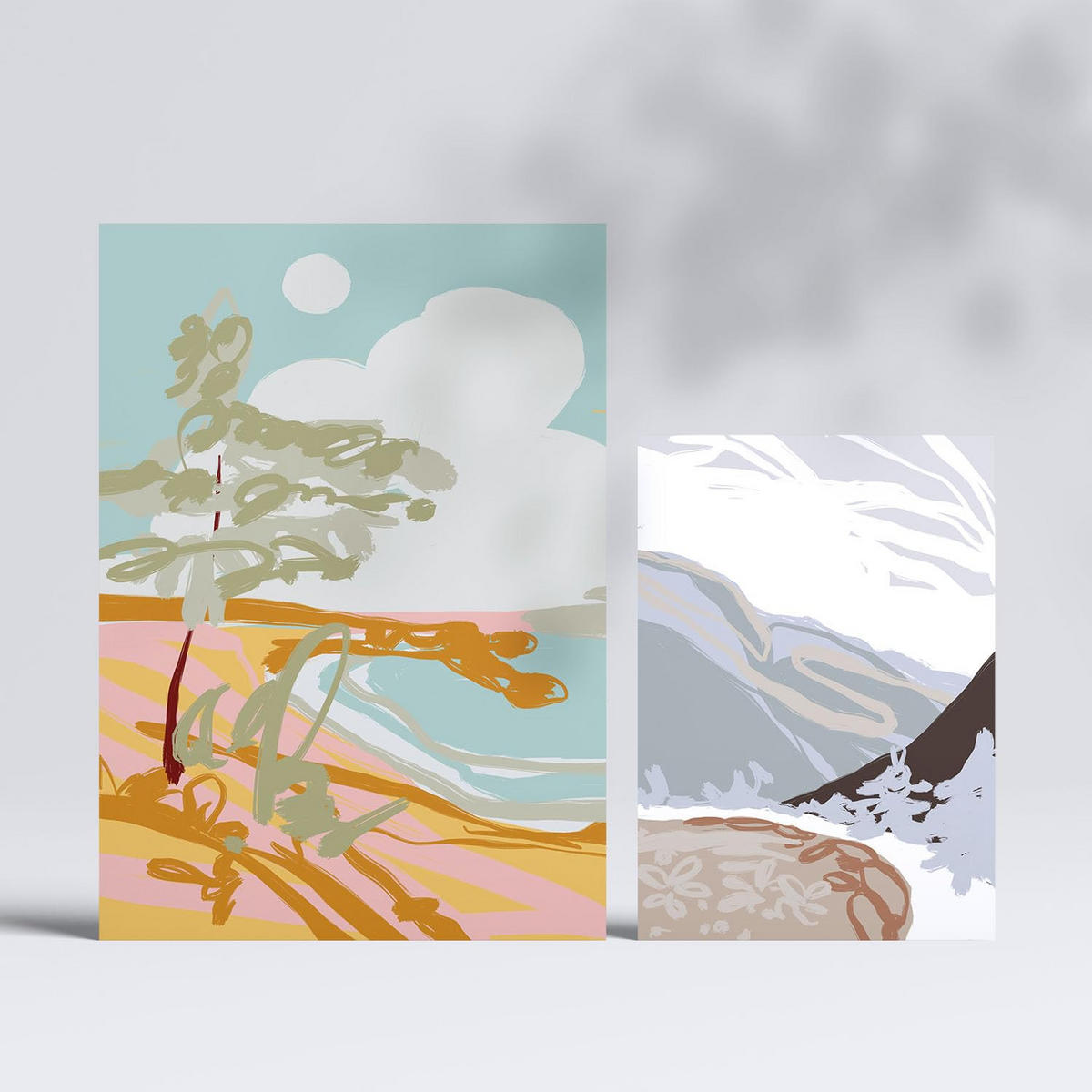 POSTER Set Mit 6 Küstenlandschaftsabstrakte Größe A3 & A4 Rahmenlos - Klar, Papier (29.7/1cm) - Nacnic