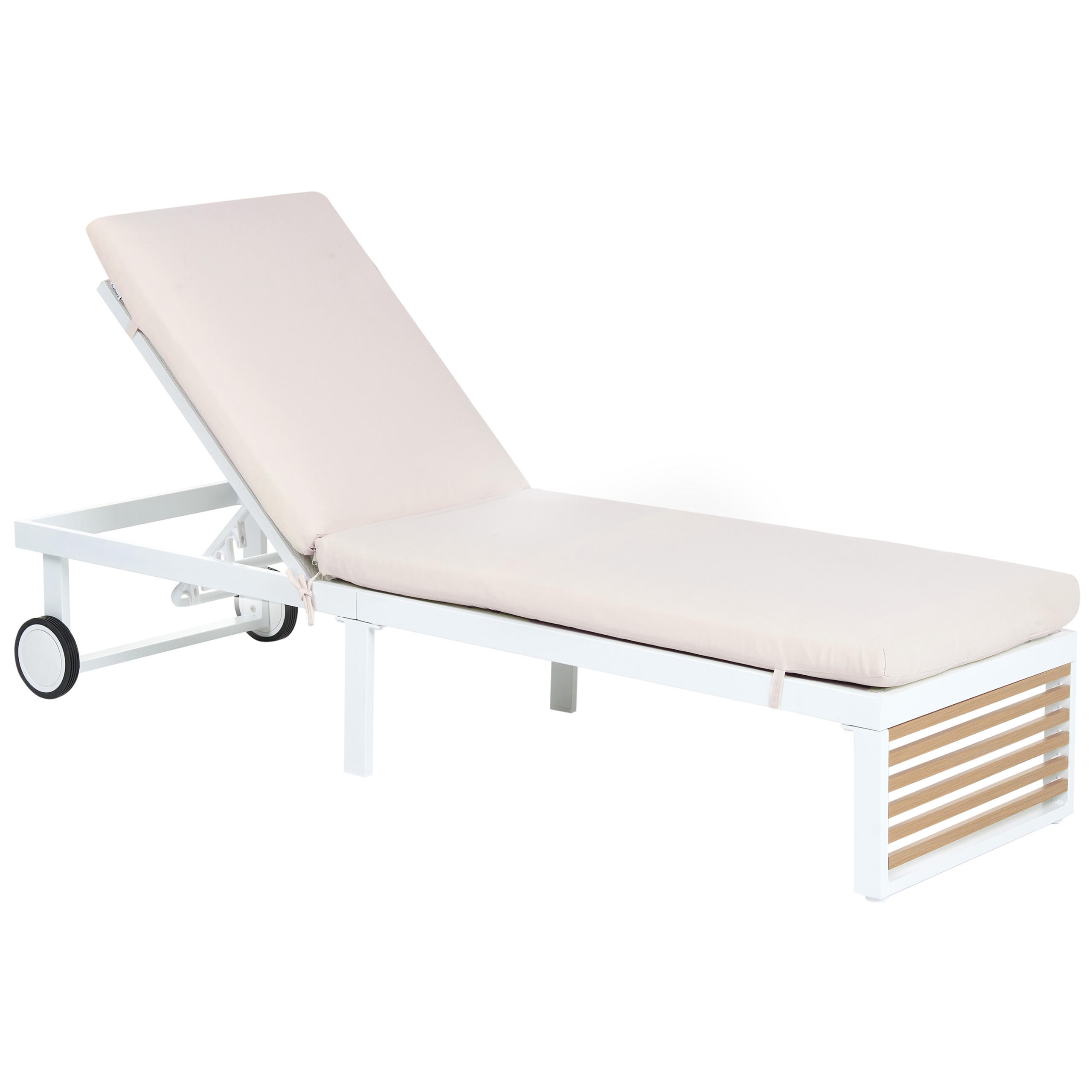 SONNENLIEGE mit Kissen Beige Verdello - Beige, Metall (190/42/60cm)