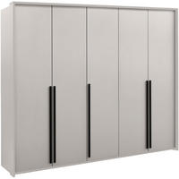 DREHTÜRENSCHRANK Giana mit 5 Türen, 255 cm, Beige Sand - Sandfarben/Beige, Holzwerkstoff (255/215/64.5cm) - Beautysofa