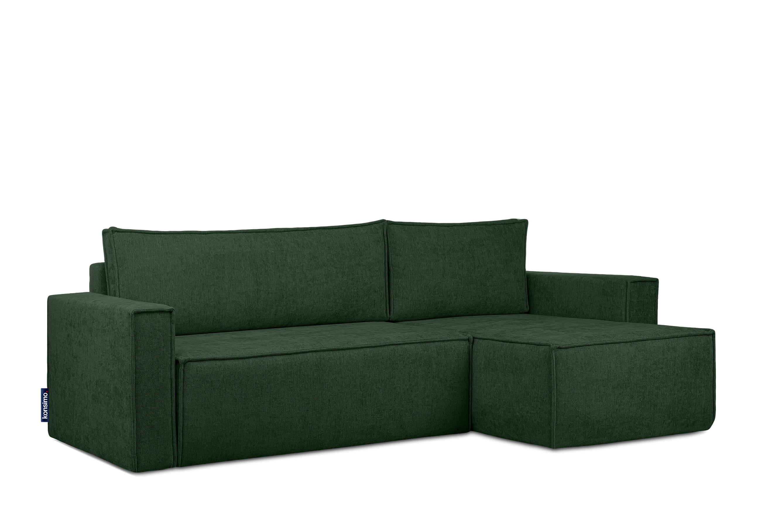 UNIVERSAL-ECKSOFA NAPI II mit Schlaffunktion, grün - Grün, Textil (246/148cm) - KONSIMO®