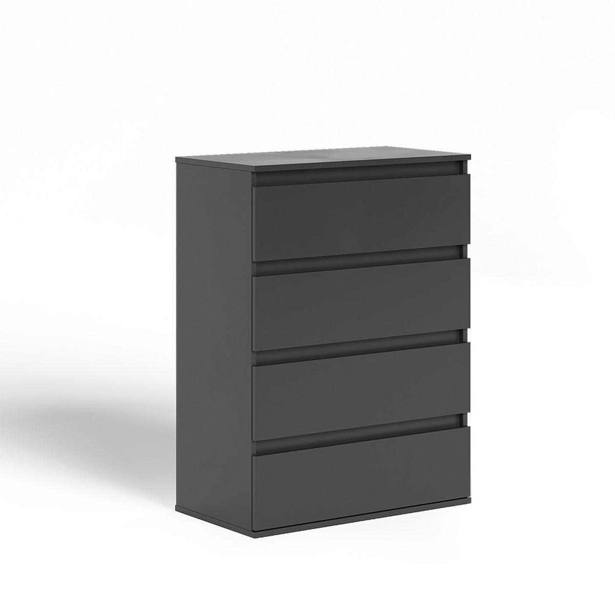 KOMMODE Claus Anthrazit 74 x 99.6 cm mit 4 Schubladen - Anthrazit, Holzwerkstoff (74/99.6/40cm) - Vicco