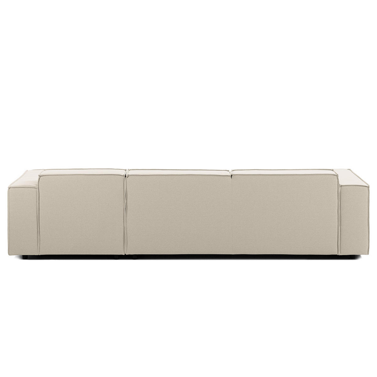 ECKSOFA mit Longchair - Schwarz/Weiß, Kunststoff/Textil (294/177cm) - home24