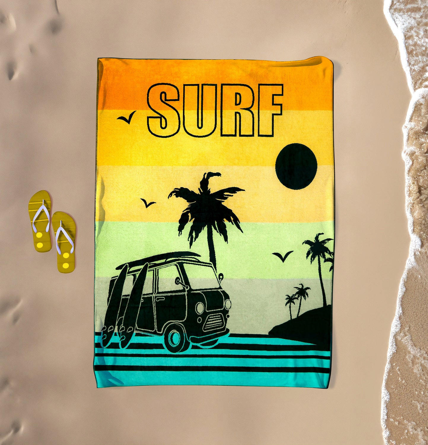 STRANDTUCH aus Veloursfrottee Jacquard Mehrfarbig 140x180 400g/m² - Yari - Multicolor, Textil (140/180cm) - LE COMPTOIR DE LA PLAGE