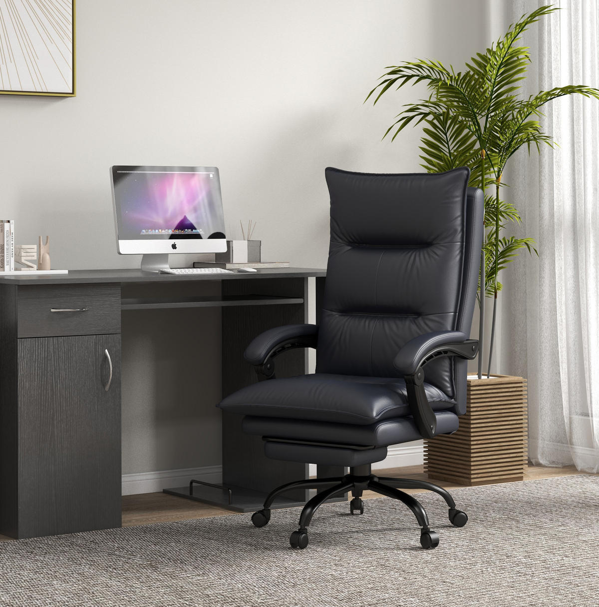 DREHSTUHL 66/74/114-121,5 cm, mit Massage & Heizfunktion, höhenverstellbar, dunkelgrau - Dunkelgrau, Kunststoff (74/121.5/66cm) - Redom
