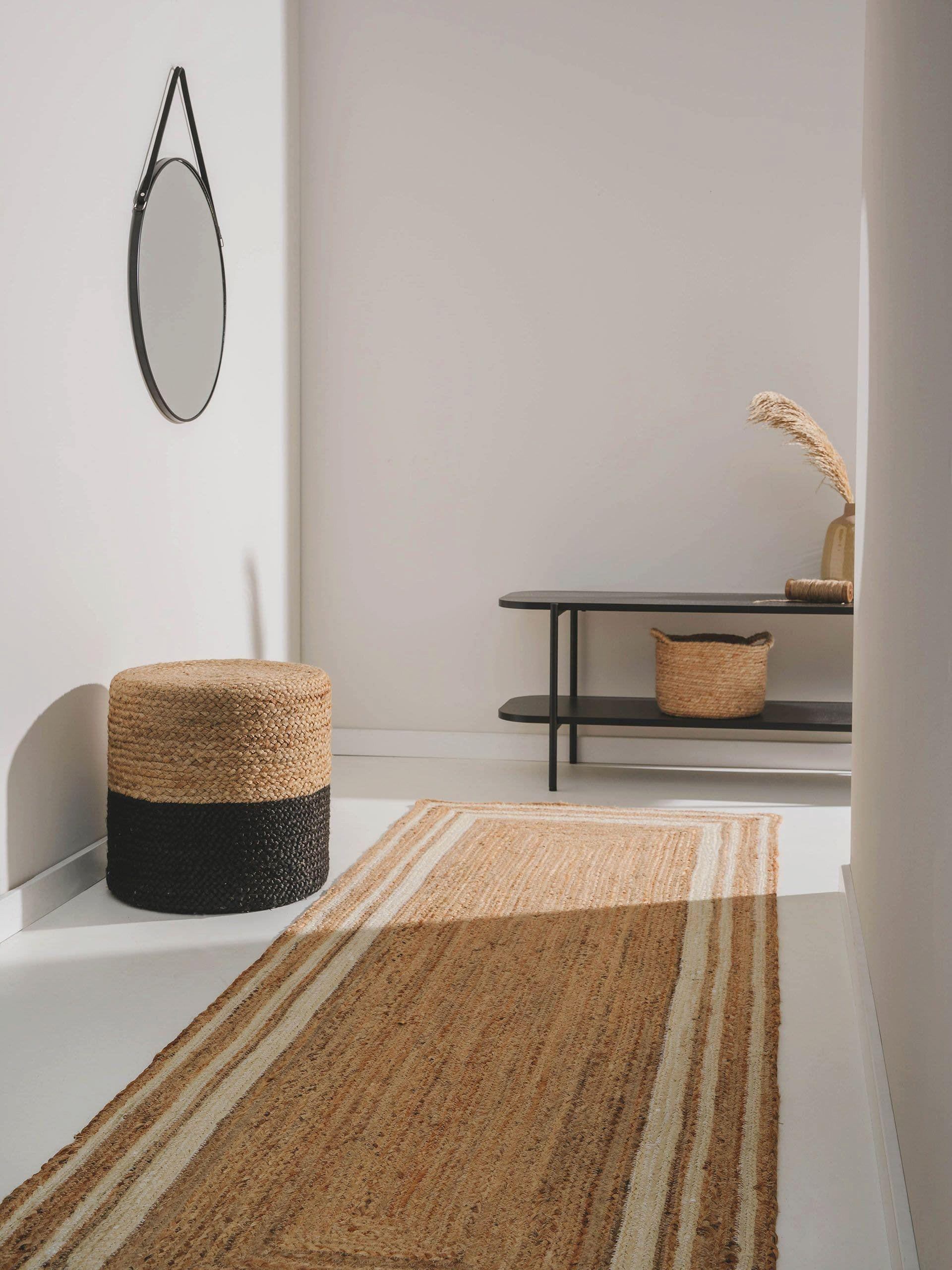 JUTELÄUFER Jutta Weiß 80x250 cm - Weiß, Textil (80/250cm) - benuta Pure