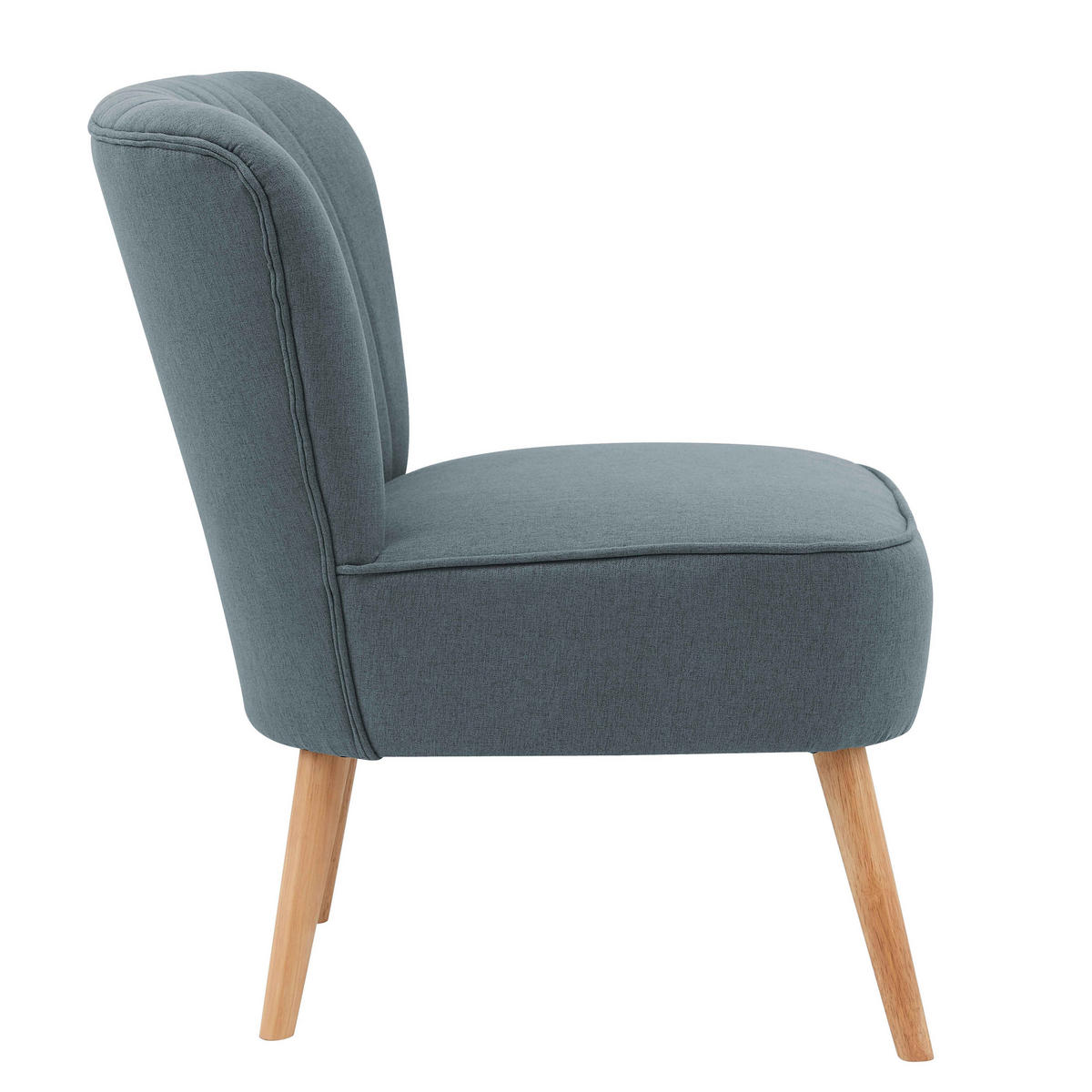 SESSEL 2-tlg., dunkles Blau - Blau, Textil (70/77/62cm) - Oviala