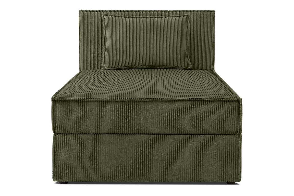 BOXSPRINGBETT ROTI Einzelbett, oliv - Schwarz/Olivgrün, Holz/Holzwerkstoff (80/200cm) - KONSIMO®