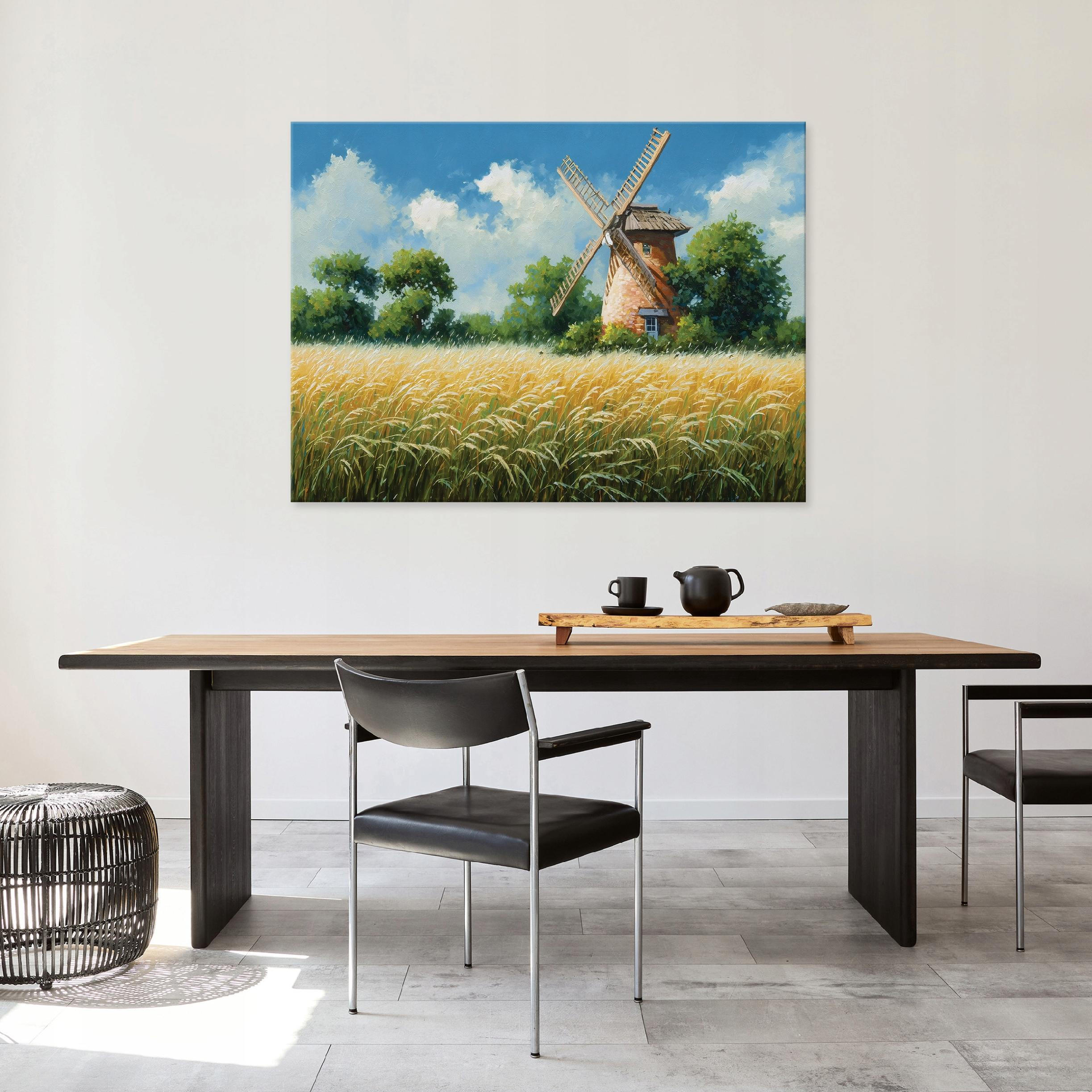 LEINWANDBILD Wiese Blumen Beige 100x70 cm - Multicolor, Holzwerkstoff (100/70cm) - Wallarena