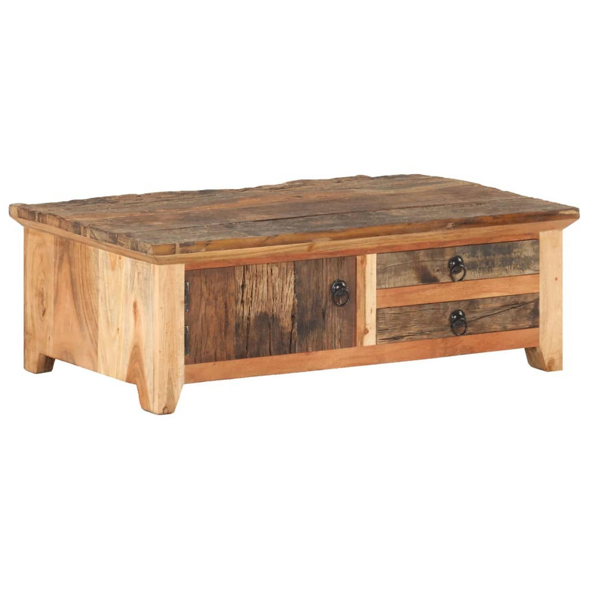 COUCHTISCH 90/50/31 Cm Recyceltes Massivholz - Braun, Holz (90/50/31cm) - vidaXL