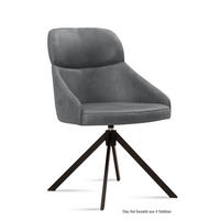 ESSZIMMERSTUHL drehbar (4er-Set) Derska 52x82x63 Schwarz/Grau - Schwarz/Grau, Kunststoff (63/82/52cm) - 58aufmkessel