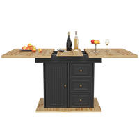 JEDÁLENSKÝ stôl 110/140/80/75 cm prírodné drevo, rozkladací s úložným priestorom - svetlohnedá, kompozitné drevo (110/80/75cm) - BEAOK