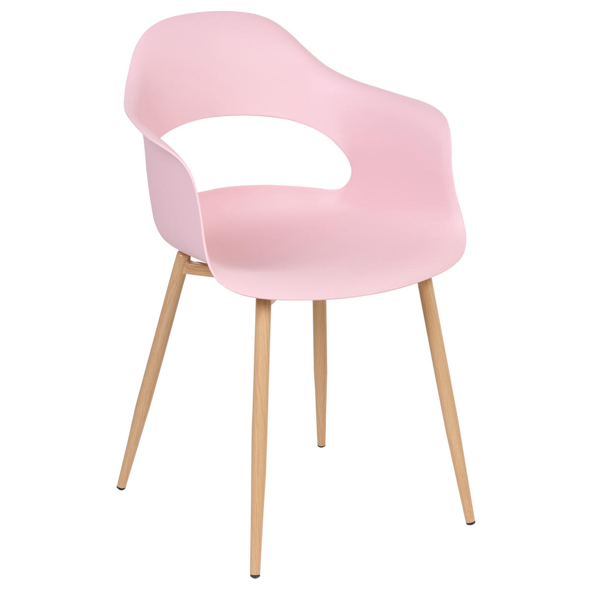 ESSZIMMERSTUHL 2er-Set Kunststoff Rosa Utica - Pink, Kunststoff/Metall (54/81/47cm) - Beliani