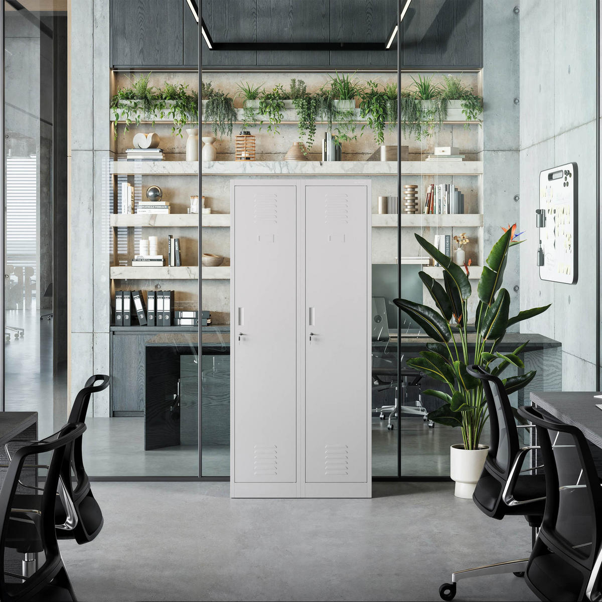 UMKLEIDESCHRANK KACPER - Grau, Metall (80/180/50cm) - Jan Nowak