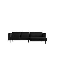 ECKSOFA L-form Dani Stoff Verita Schwarz Rechts - Schwarz, Holz (281/174cm) - Kaiser Möbel