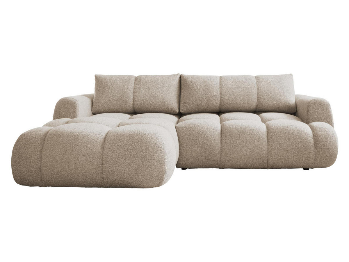 ECKSOFA Mitto, Seite: Links - Beige/Schwarz, Holz/Kunststoff (270/173cm) - MIRJAN24