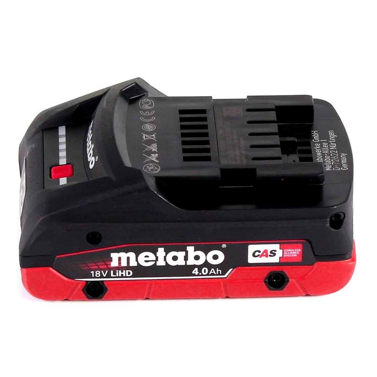 METABO LiHD Akkupack 18 V 4,0 Ah Li-Ion Akku ( 625367000 ) CAS System - Multicolor, Kunststoff (12.5/55/5cm) - Metabo