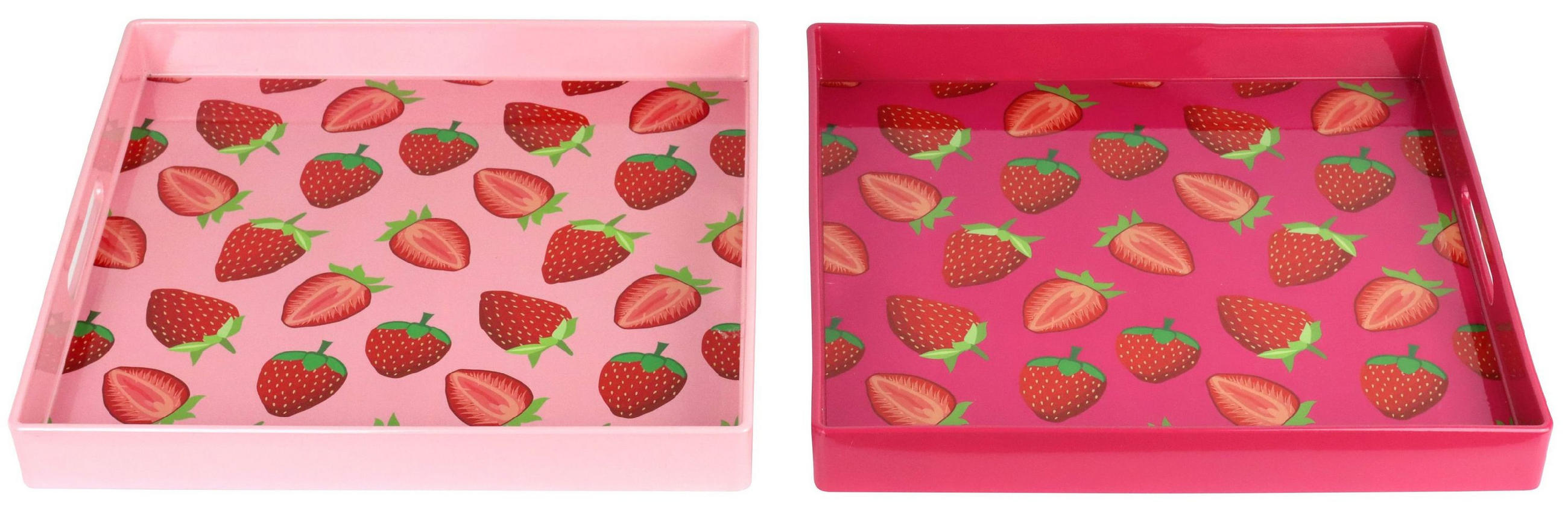 TABLETTS Strawberry pink 2er-Set - Rosa, Kunststoff (4cm) - FURNARO
