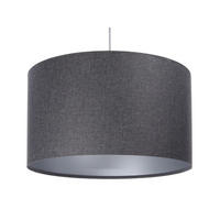 HÄNGELEUCHTE Grau 60/35 cm - Silberfarben/Grau, Kunststoff (35/1/35cm) - ONZENO