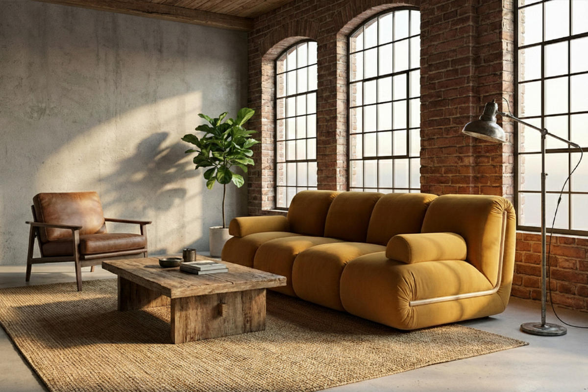MODULSOFA LAYLA Gelb Velvet - Gelb/Schwarz, Buchenholz/Textil (183/74/99cm) - KAWOLA