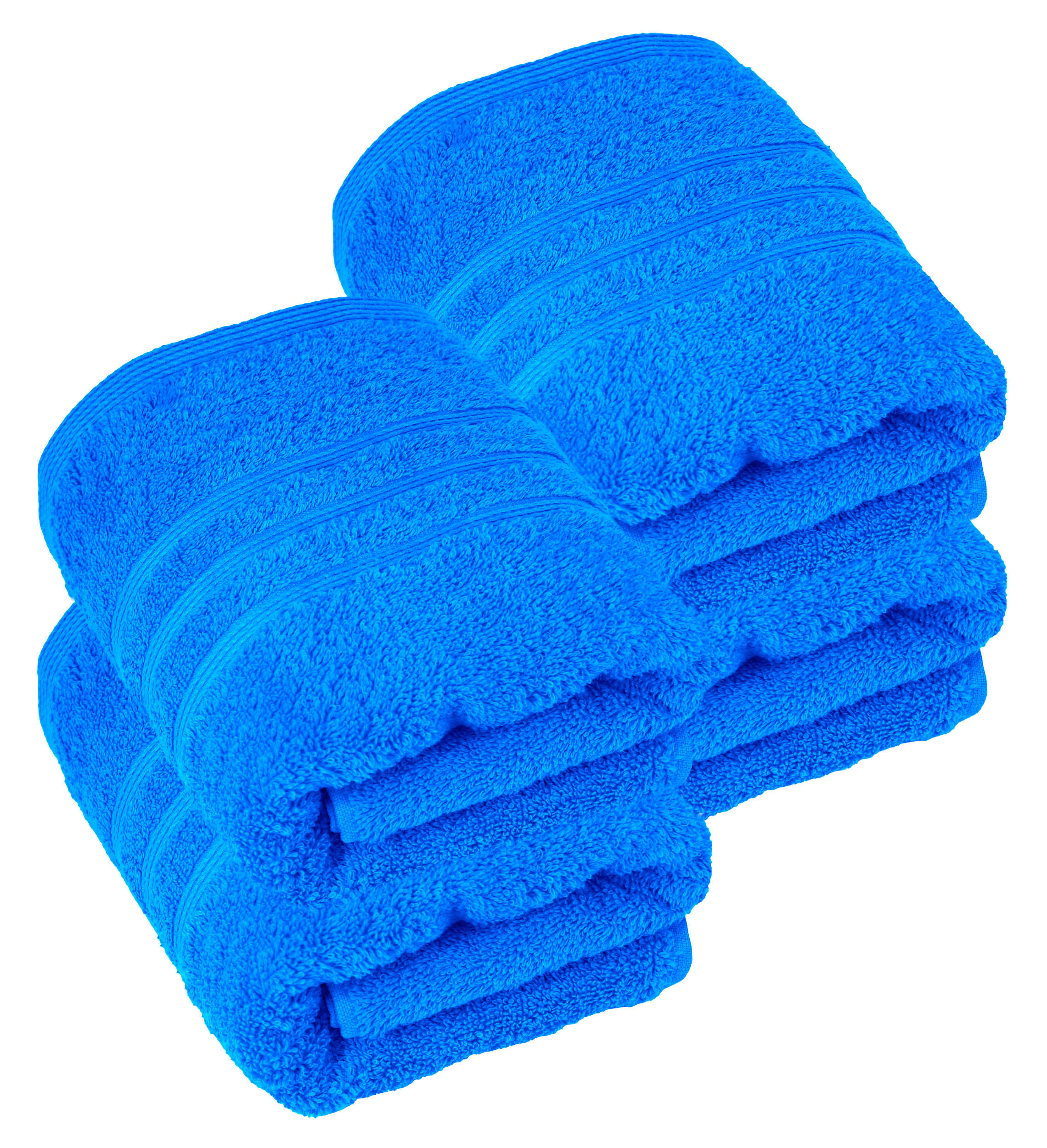 HANDTUCH 50x100 cm London Karibik Blau 4er Set - Hellblau, Textil (50/100cm) - Lashuma