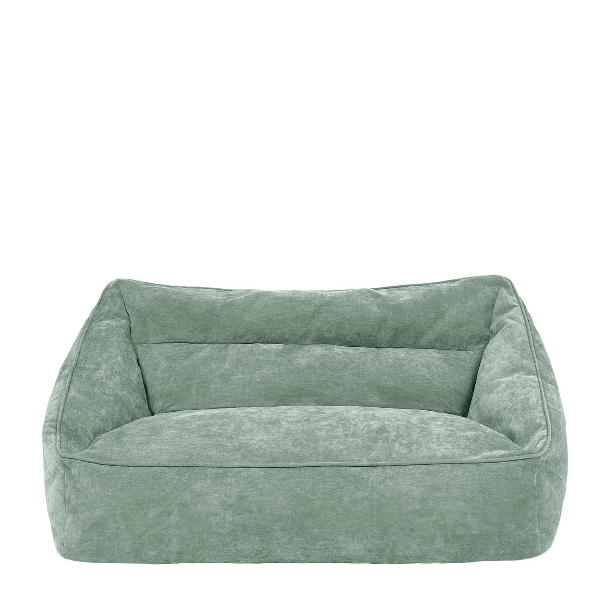 SITZSACK Sofa Chenille Cecilia - Salbeigrün, Kunststoff/Textil (160/70/93cm) - icon