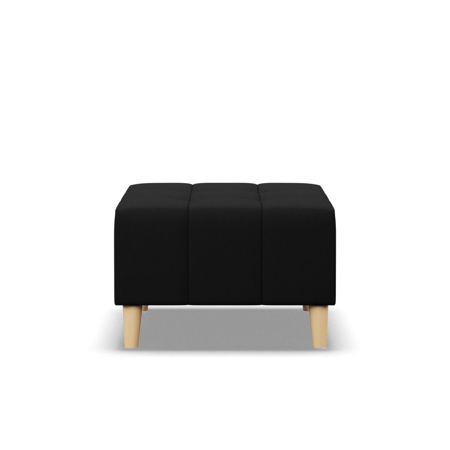 SITZPOUF 70x70 ELMA, Schwarz - Schwarz, Textil (70/40/70cm)