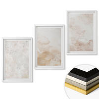 WANDBILDER 3er-Set - 40x60 cm Weißer Rahmen - Modische Pastelltexturen - Weiß, Kunststoff (40/60cm) - ArtPrintCave