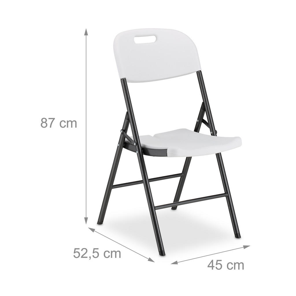 Thumbnail - Relaxdays 2Xklappstuhl, Mehrfarbig, Kunststoff, Metall, 45x87x52.5 cm, Gartenmöbel, Gartenstühle, Gartenstühle