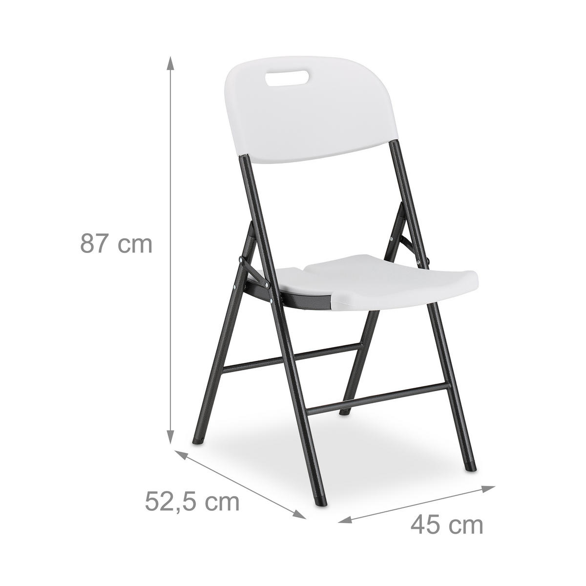 2XKLAPPSTUHL - Multicolor, Kunststoff/Metall (45/87/52.5cm) - Relaxdays