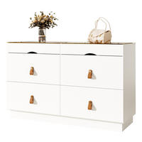 KOMODA 120/40/78 cm bílá z MDF a skla se 6 zásuvkami a zrcadlově hladkým skleněným víkem - bílá, sklo (120/78/40cm) - OKWISH