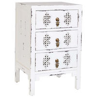 NACHTTISCH aus Holz, weiß, 45x36x70cm - Weiß, Holz (45/70/36cm) - Wanderlust