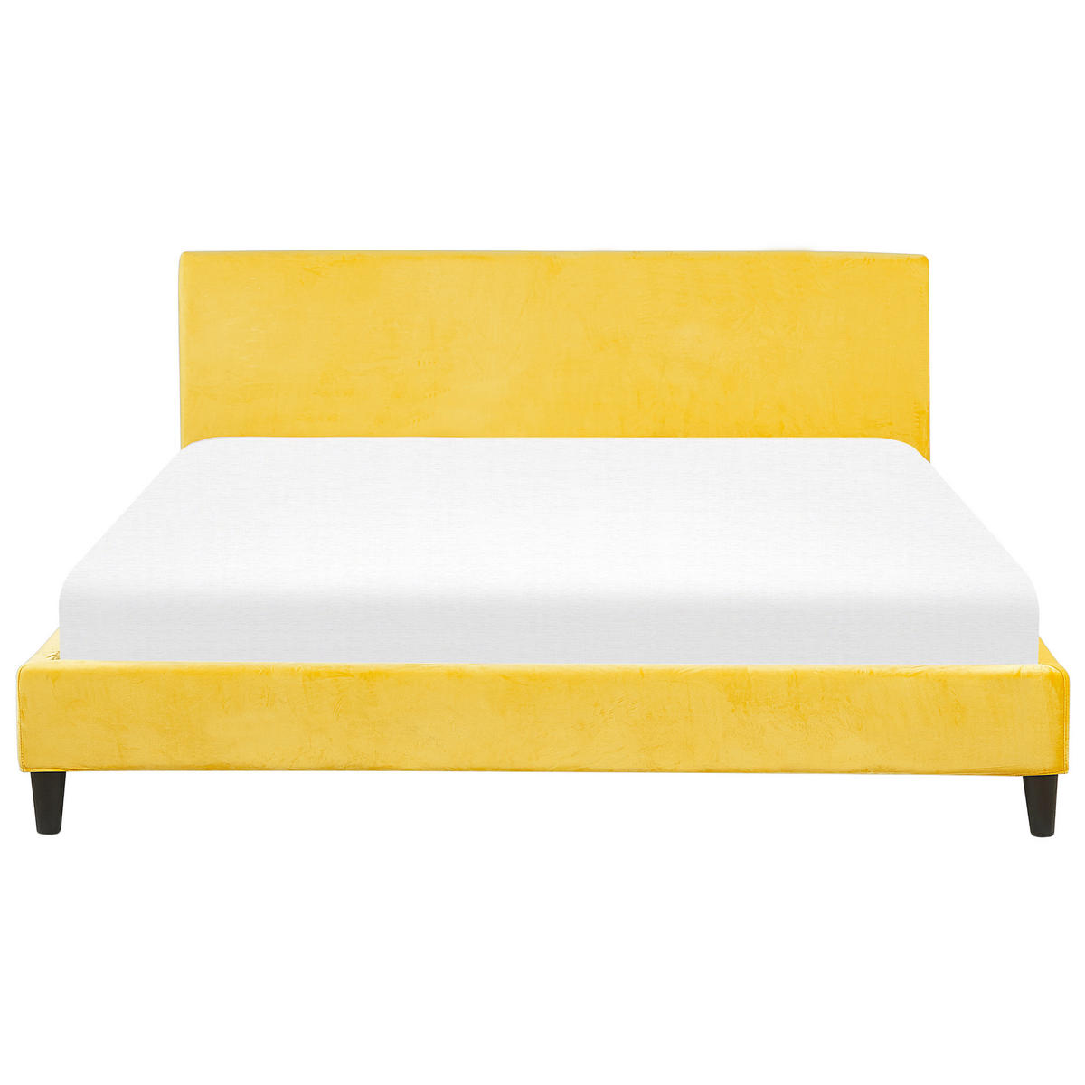 POLSTERBETT 180/200 cm Gelb Fitou - Gelb, Textil (180/200cm) - Beliani