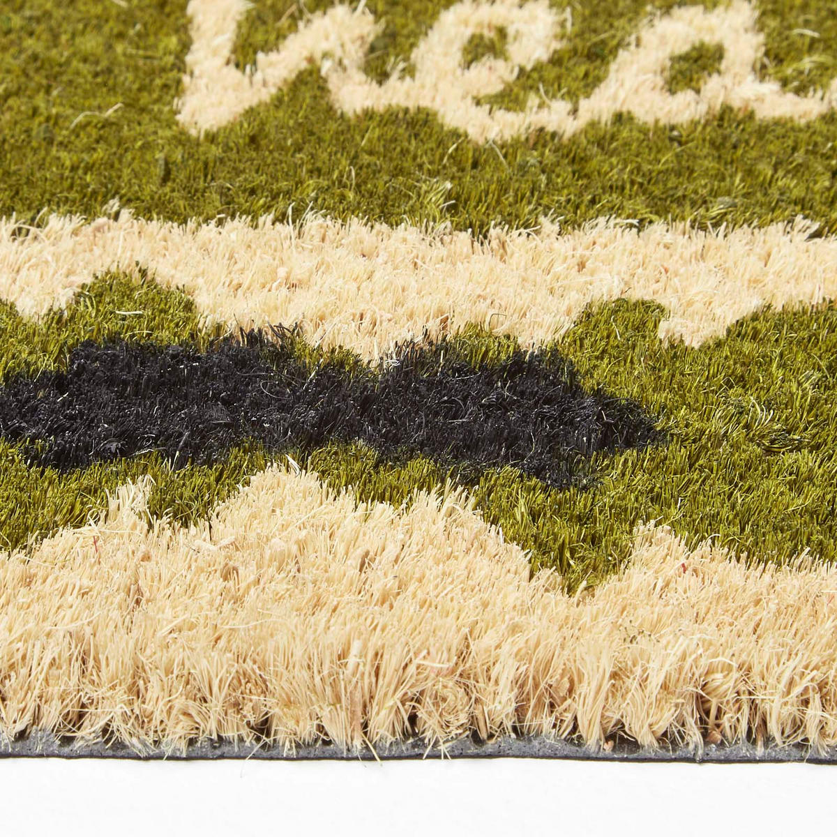 FUSSMATTE Home is where the heart is, Kokosfaser 40/70 cm - Grün, Naturmaterialien (40/70cm) - Homescapes
