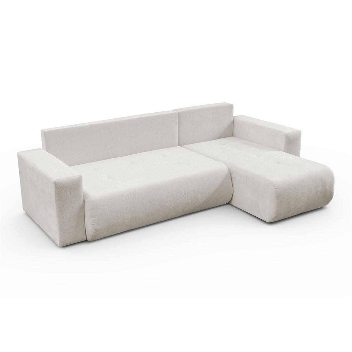 Ecksofa CLOUD II L mit Schlaffunktion, Vibe 03 - Creme, Textil (247/152cm) - Lookway