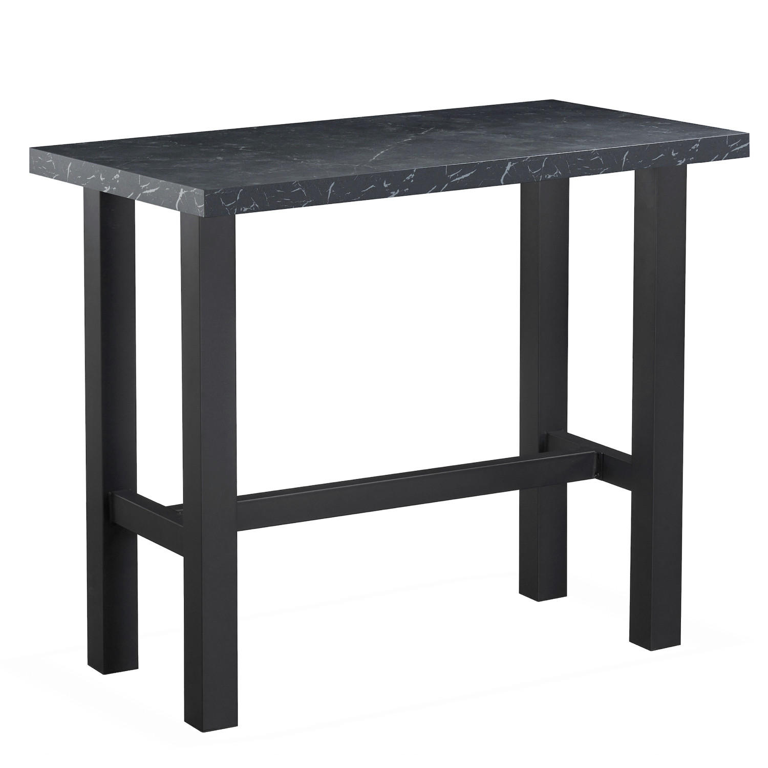 BARTISCH LOTTE 120/60/105 cm - Anthrazit/Schwarz, Holzwerkstoff/Metall (60/120/105cm) - DUBI Möbel