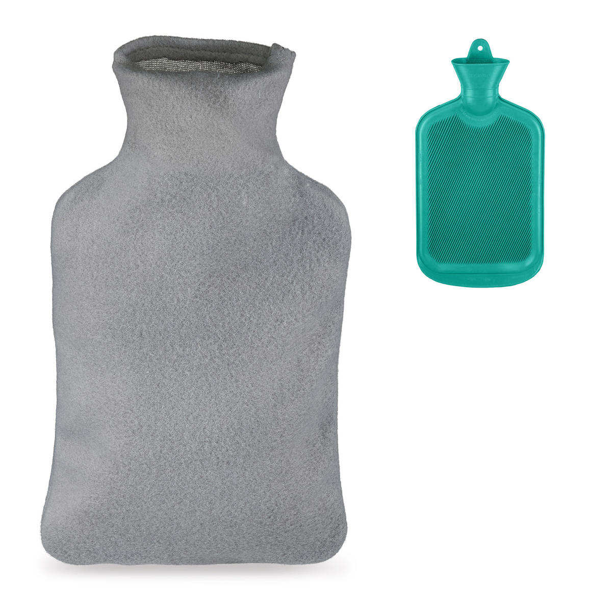 WÄRMFLASCHE - Multicolor, Kunststoff/Textil (18.5/33.5/4cm) - Relaxdays