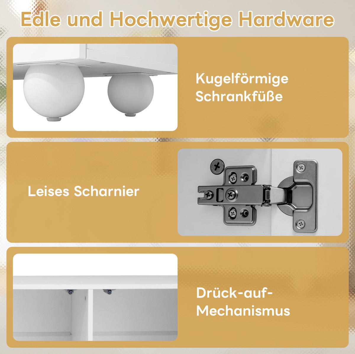 LOWBOARD 180,5/38/50 cm aus MDF und Holzwerkstoff mit 3D-Rundrelief-Türen Weiß - Weiß, Holzwerkstoff (180.5/50/38cm) - Modenvie