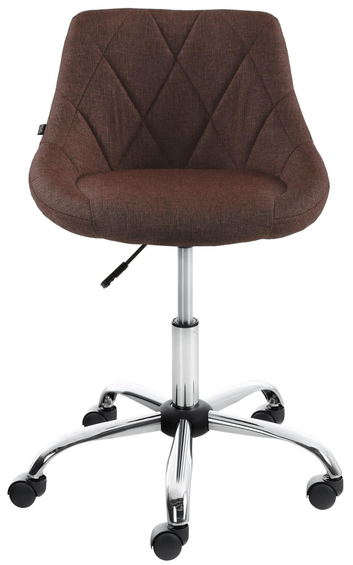 ARBEITSHOCKER Lazius Stoff braun - Braun, Metall (47/82/49cm) - TPFLiving