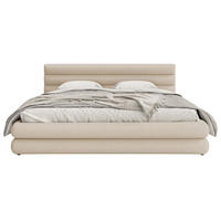 POLSTERBETT Alegre Hellbeige Chenille 160x200 cm - Ecru/Schwarz, Holz/Textil (160/200cm) - Selsey