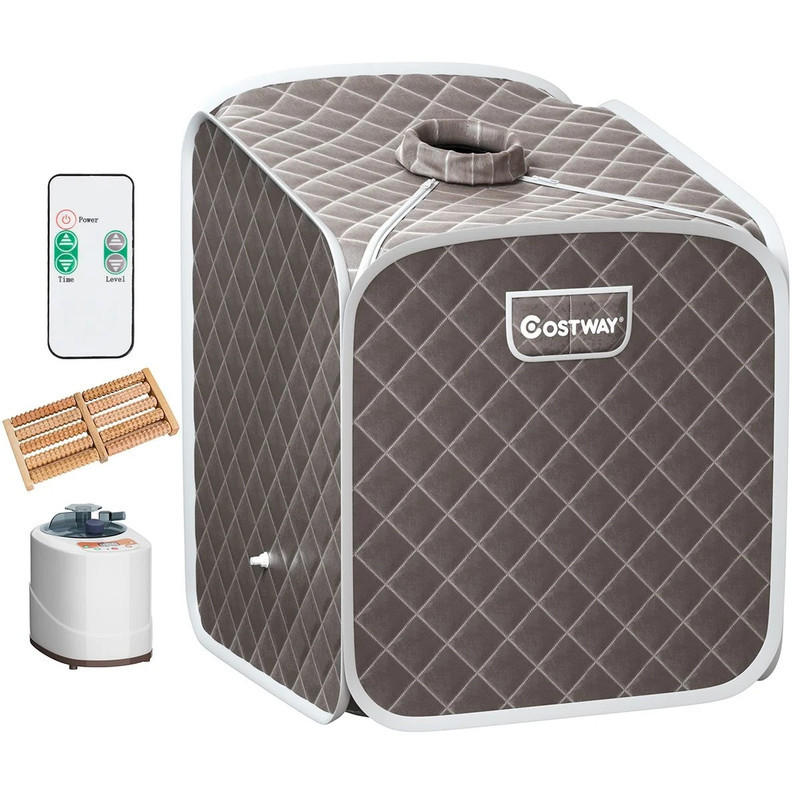 Costway Ampfsauna Grau 85x106x84 cm