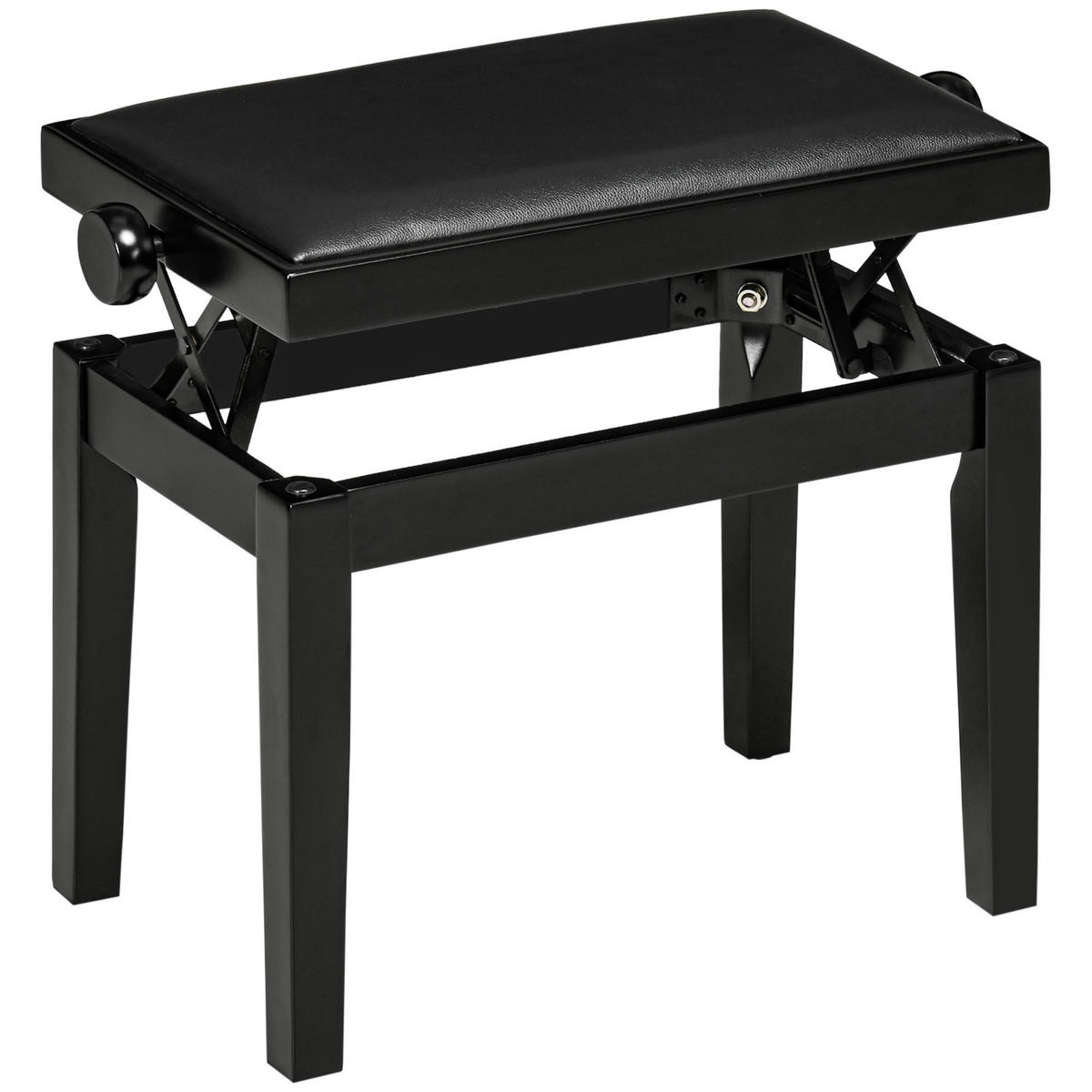 KLAVIERHOCKER, Klavierbank, Schwarz - Schwarz, Holz (33/56/63cm) - HOMCOM