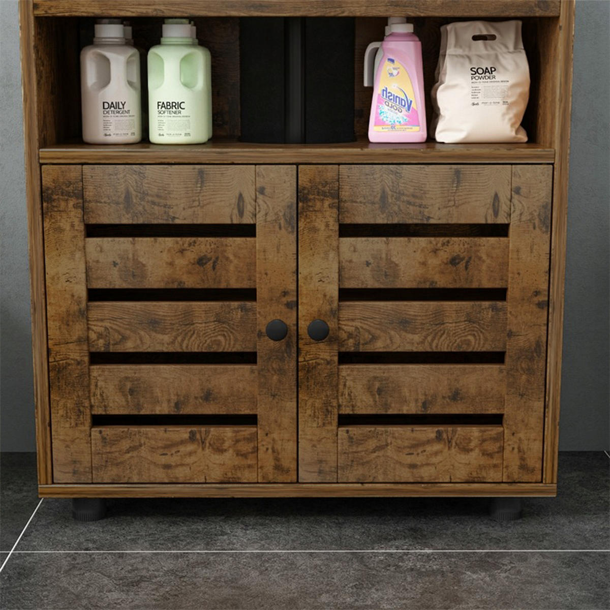 WASCHBECKENUNTERSCHRANK, braun, 60/30/63 cm - Braun, Holzwerkstoff (60/63/30cm)