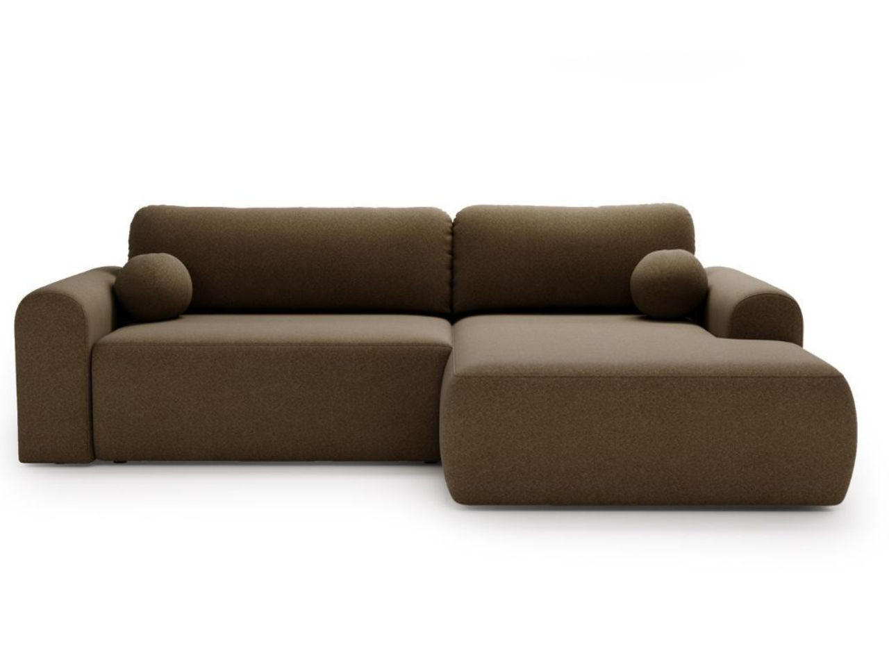ECKSOFA Savana Braun Rechts - Braun, Holz/Textil (177/257cm) - Graingold