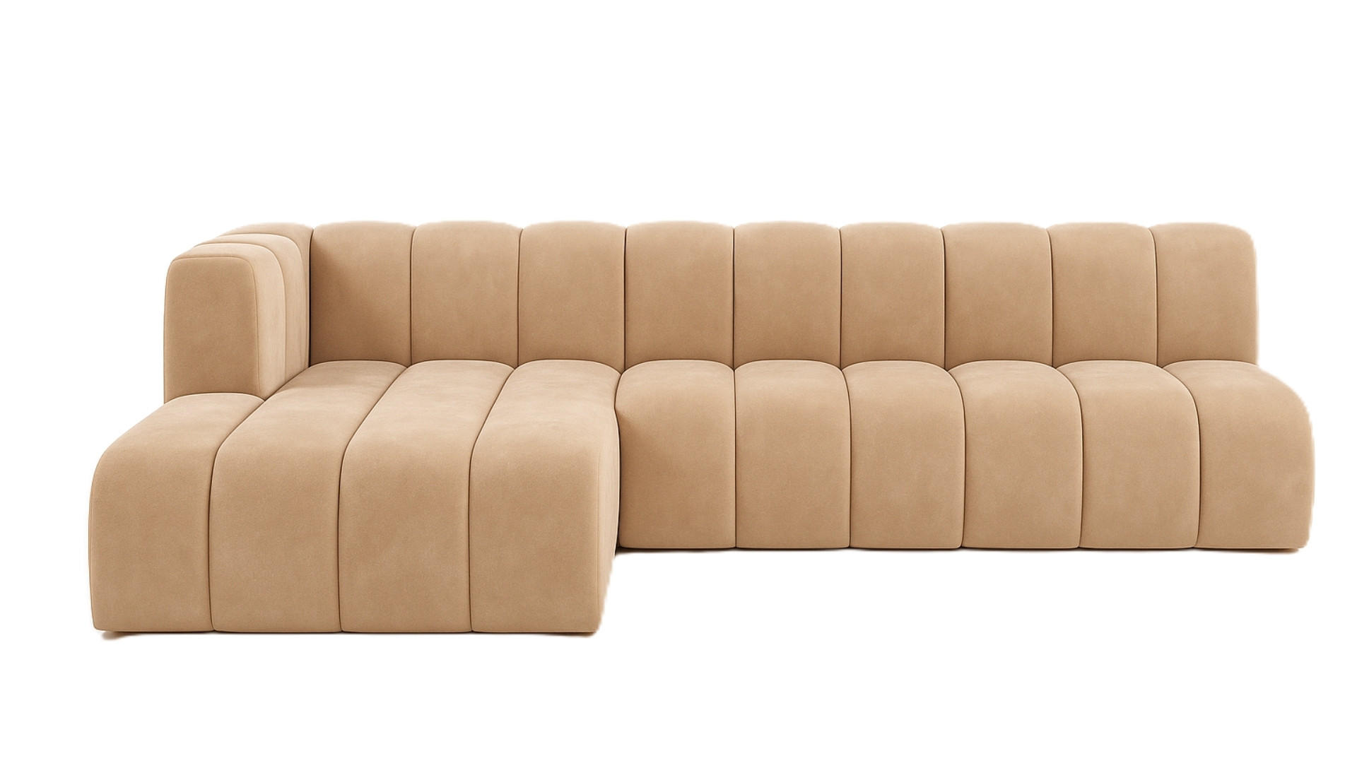 ECKSOFA GRAND L 295 cm, Stoff Salvador, Beige, Links - Beige, Holz (295/179cm) - Kaiser Möbel