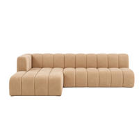 ECKSOFA GRAND L 295 cm, Stoff Salvador, Beige, Links - Beige, Holz (295/179cm) - Kaiser Möbel