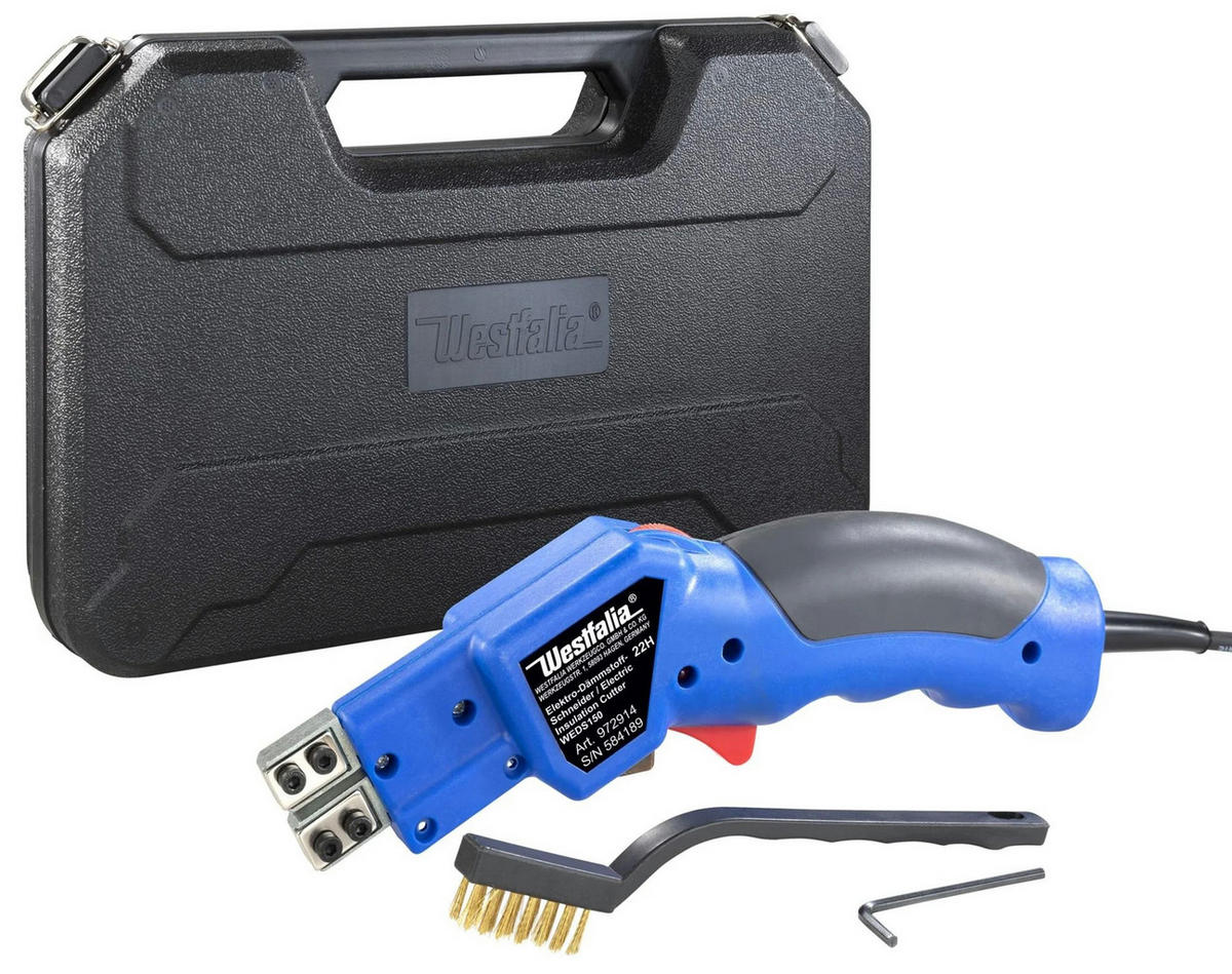 DÄMMSTOFFSCHNEIDER elektrisch, 150 Watt, bis 550 °C - Blau, Kunststoff (40/11/4cm) - Westfalia