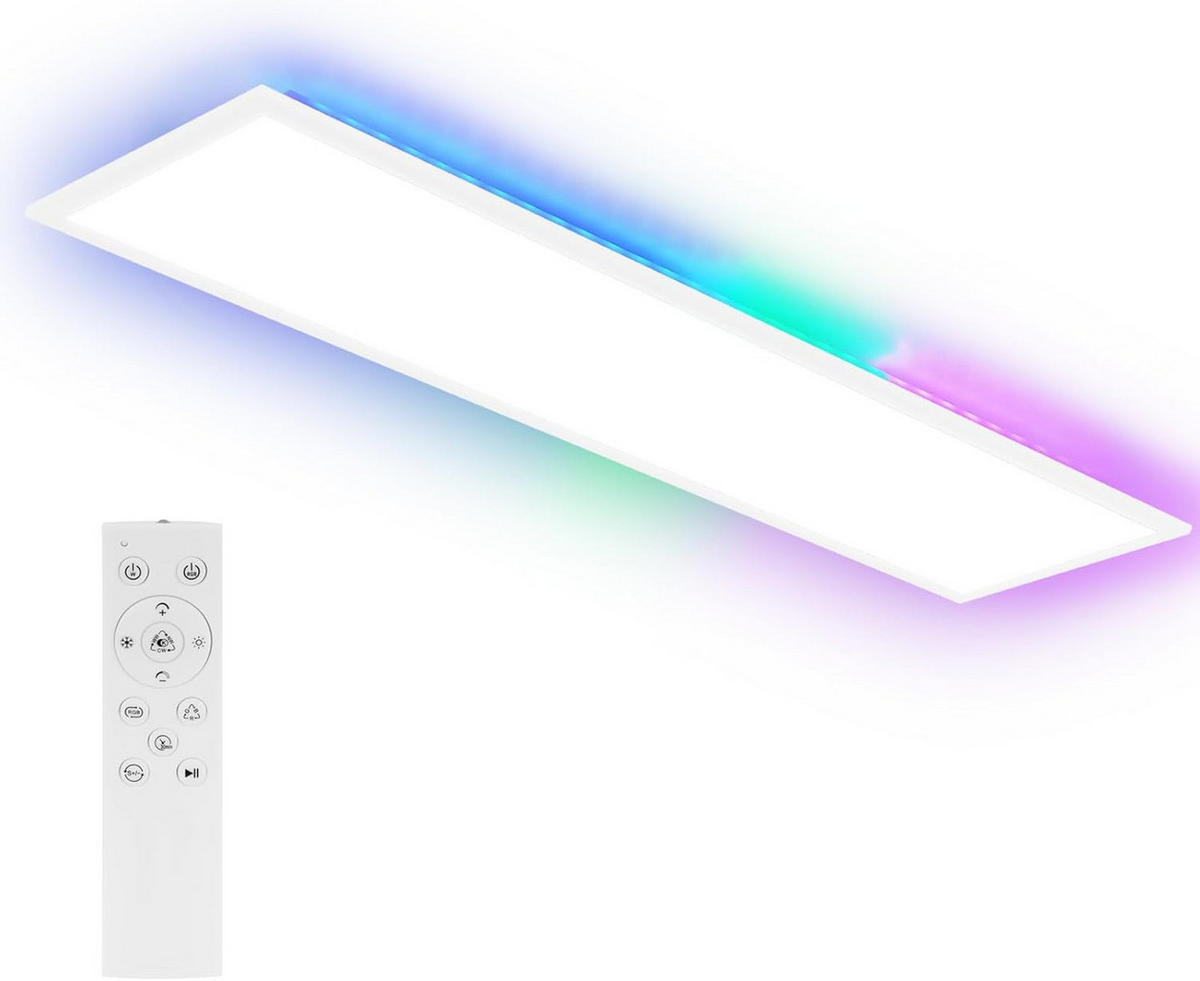 LED-DECKENLEUCHTE Quillon 119.5/29.5/5.6 cm - Weiß, Metall (29.5/119.5/5.6cm) - ZMH